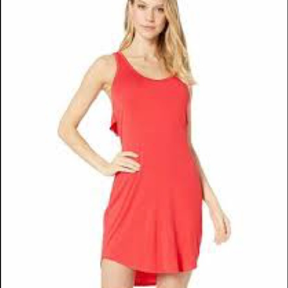Chaser Razor back Jersy Dress with Ruffle - Picture 3 of 10